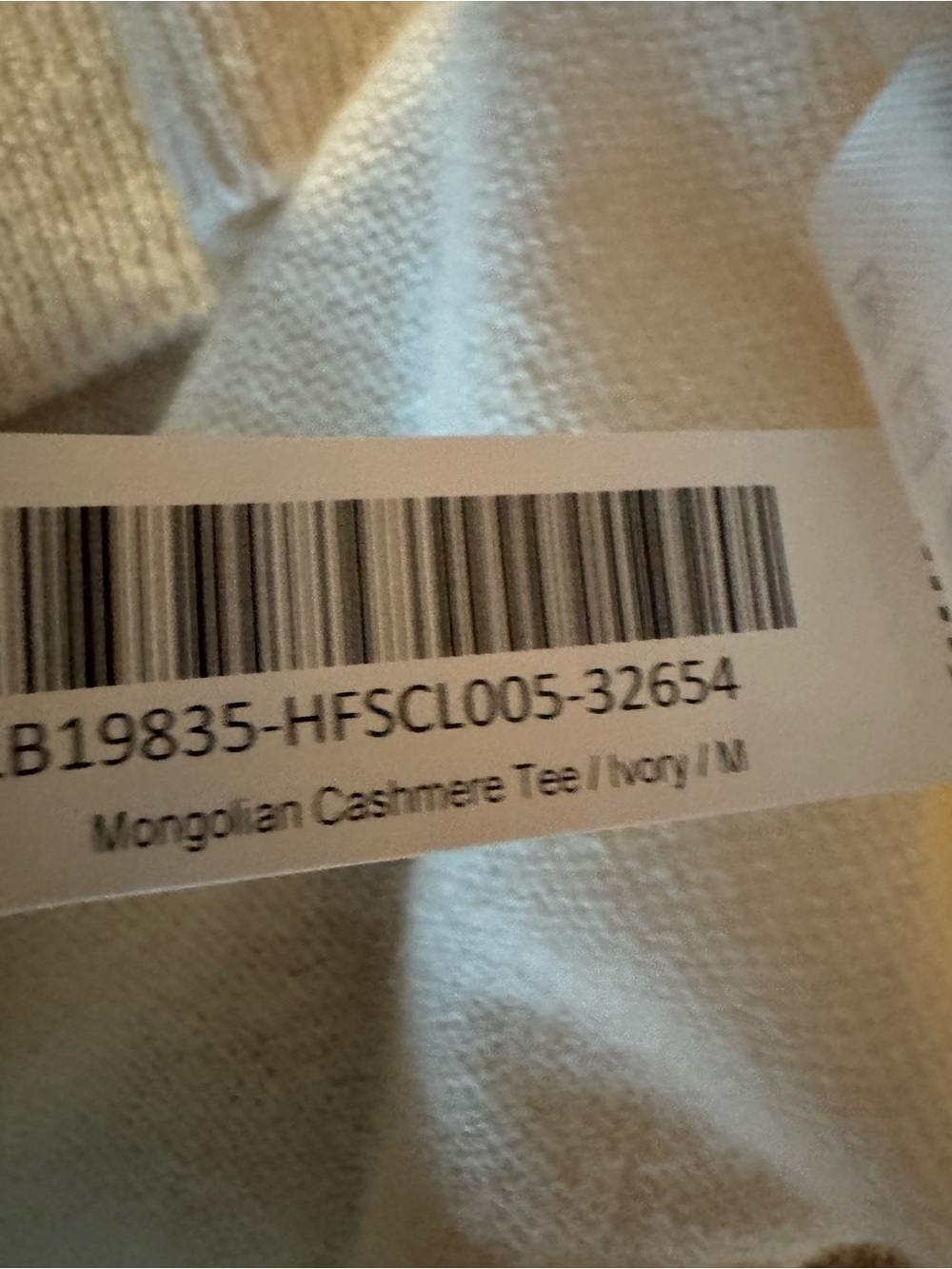 Quince Mongolian Cashmere Tee Ivory - Picture 8 of 8